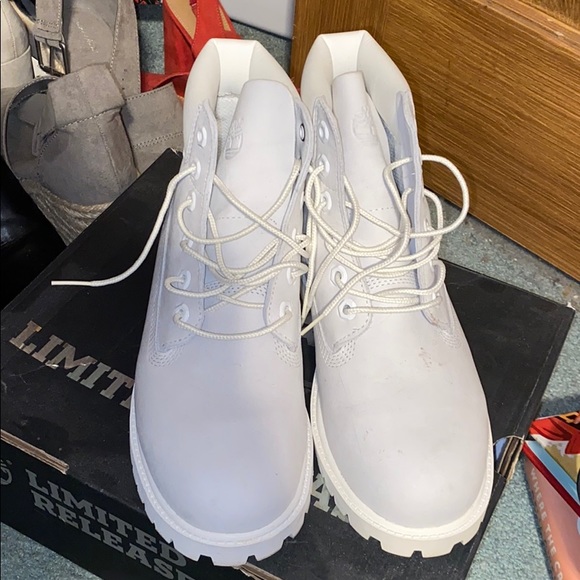 Off White Timberlands Boots - Picture 2 of 4